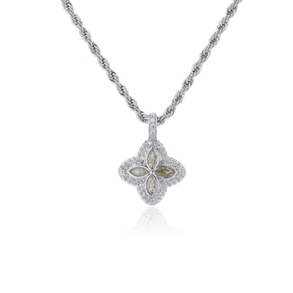 Multicolor Four-Leaf Clover Pendant Necklace