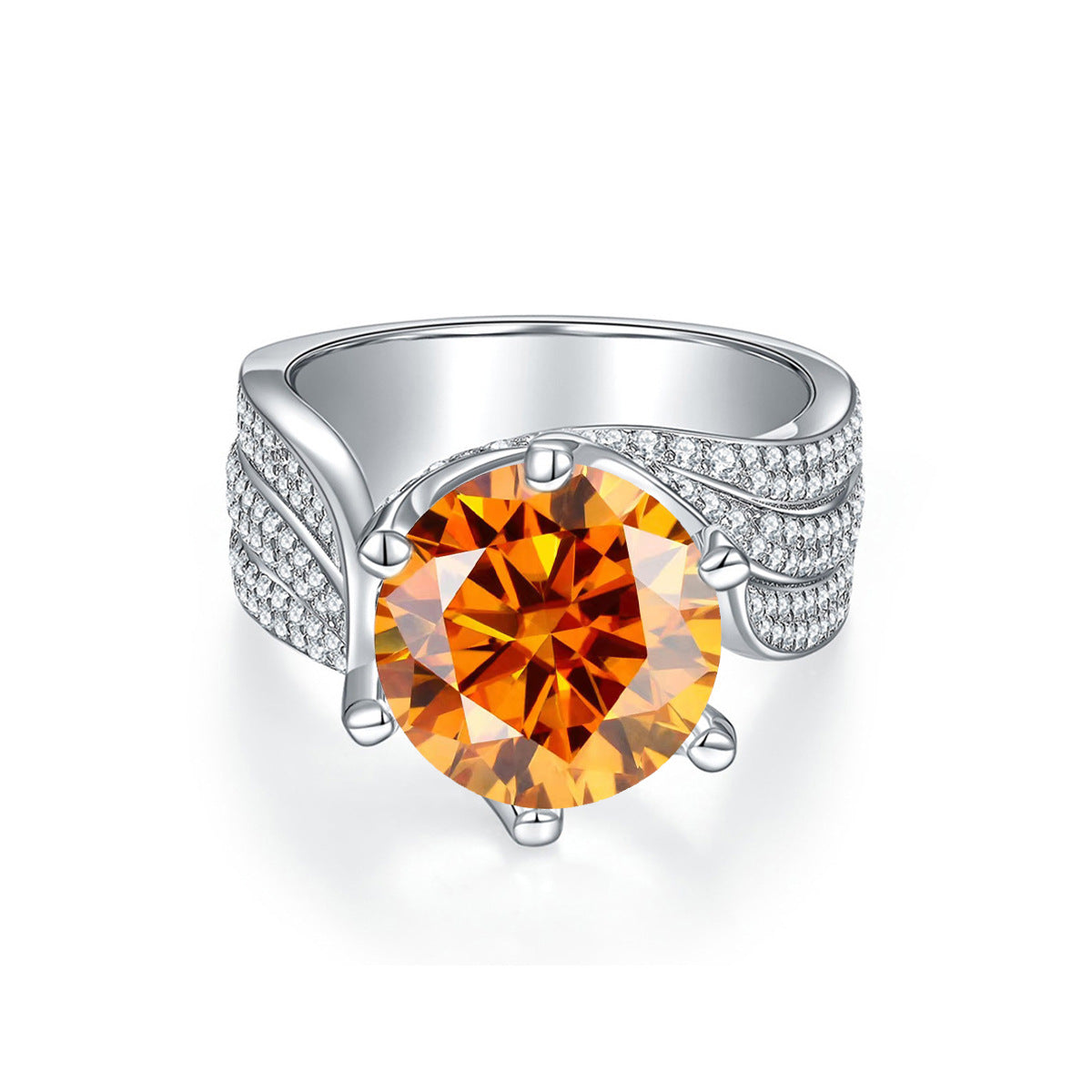 Moissanite Halo Ring for Women, 3/5 Carat Solitaire Style Promise Ring, Multiple Color Options product image