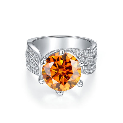 Moissanite Halo Ring for Women, 3/5 Carat Solitaire Style Promise Ring, Multiple Color Options