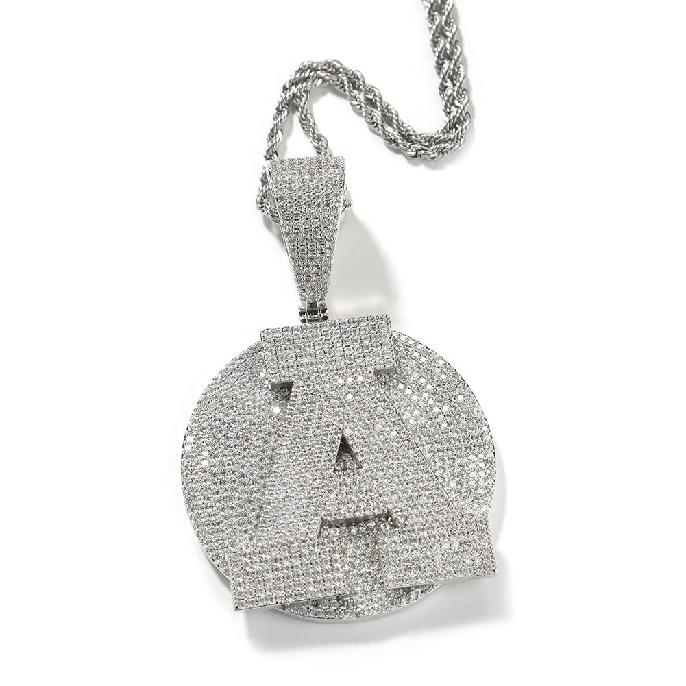 53mm Iced Out Initial Letter Pendant Necklace product image