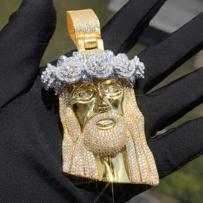 Iced Out Portrait Pendant Necklace
