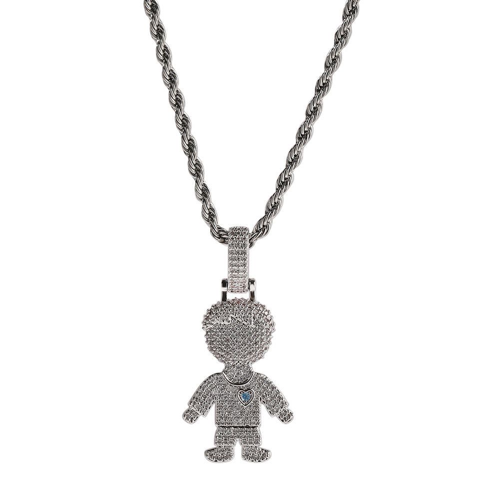 银色男孩+3mm24inch麻花链