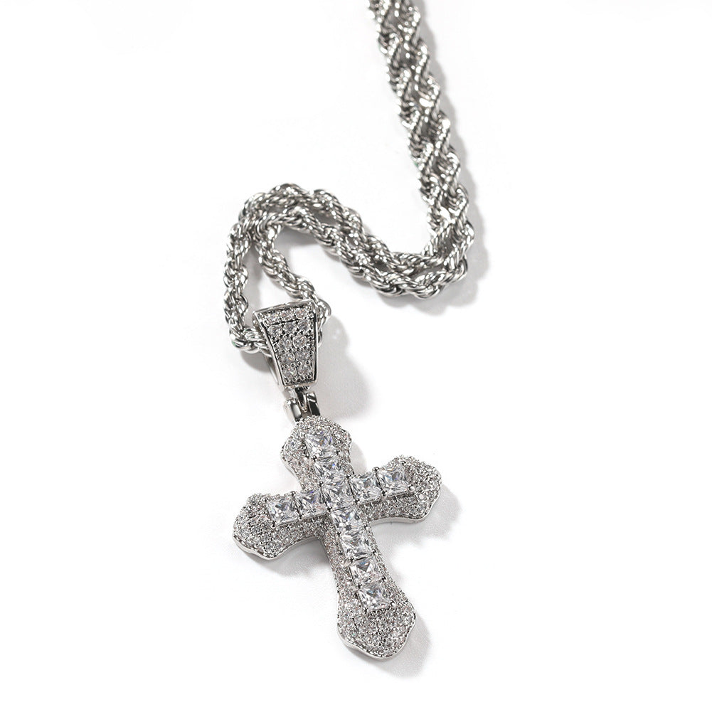 纯白色吊坠+3mm24inch不锈钢麻花链 product image