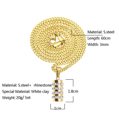 拳击沙包金色+3mm24inch古巴链