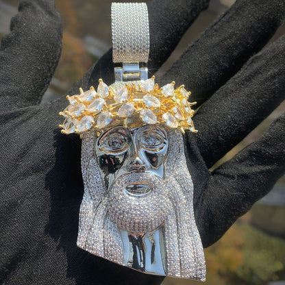 Iced Out Jesus Pendant Necklace for Men
