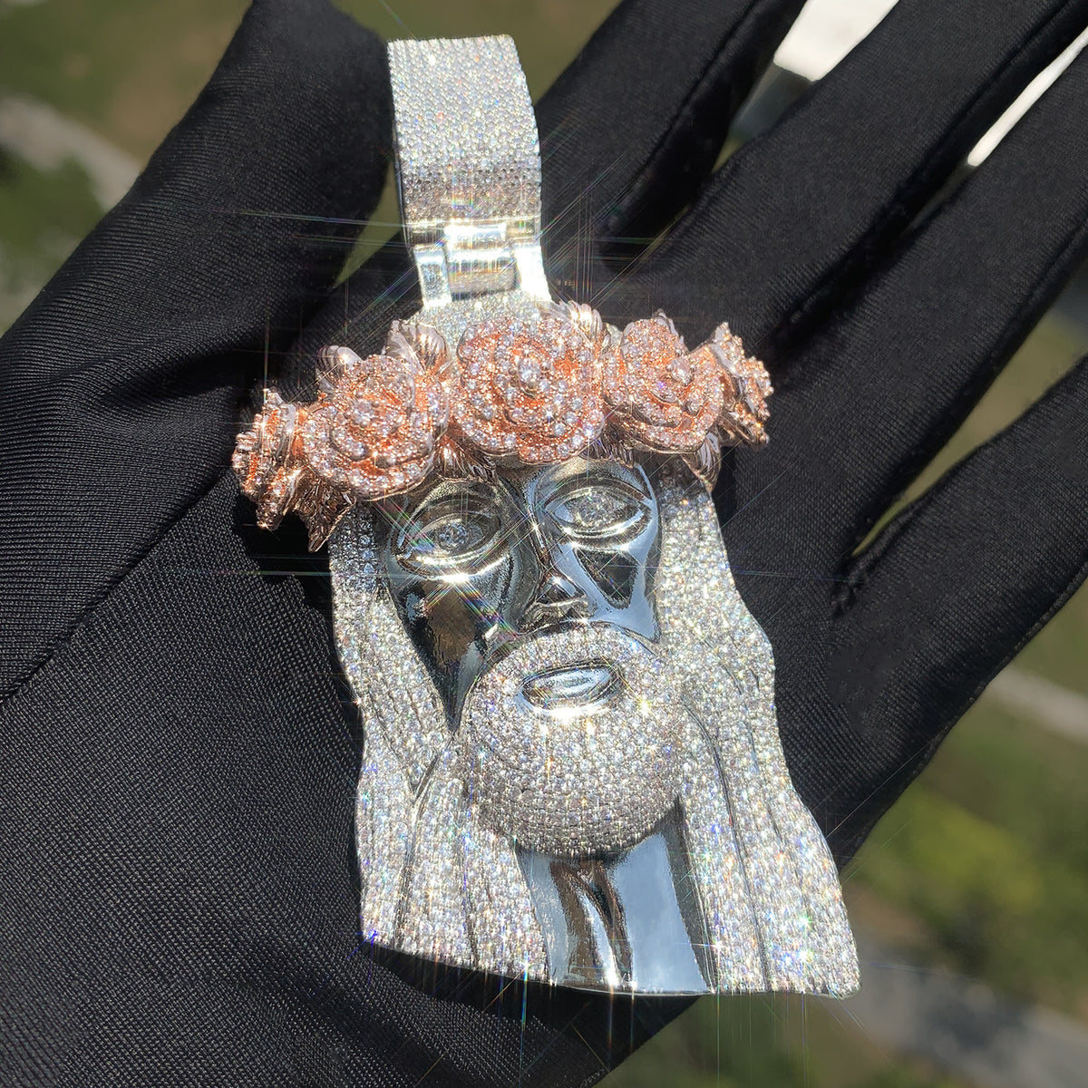 Iced Out Portrait Pendant Necklace product image