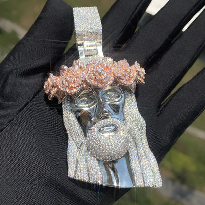 Iced Out Portrait Pendant Necklace