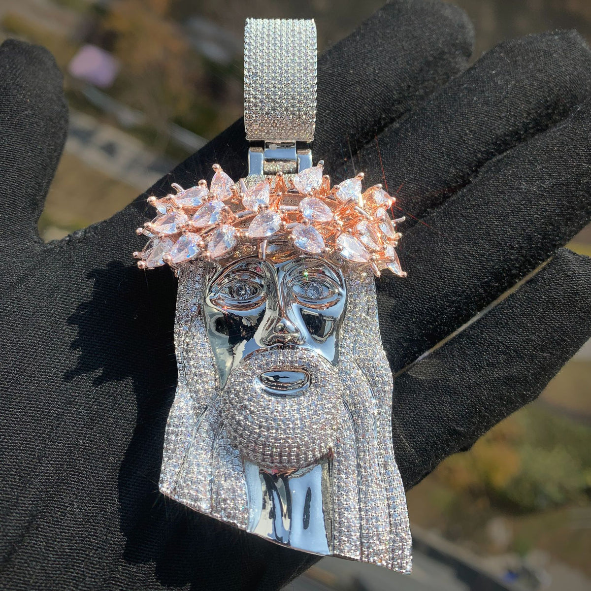 Iced Out Jesus Pendant Necklace for Men product image