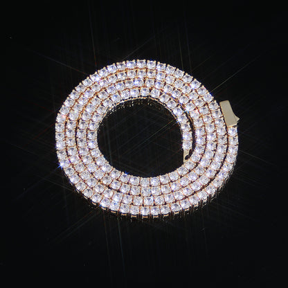3-5 mm Round CZ Tennis Copper Necklace - CHA005