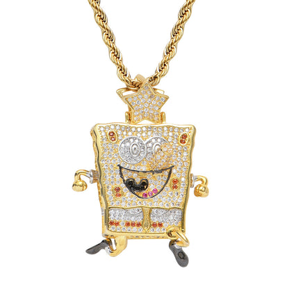Hip Hop Star Stainless Steel Pendant Necklace for Men and Women