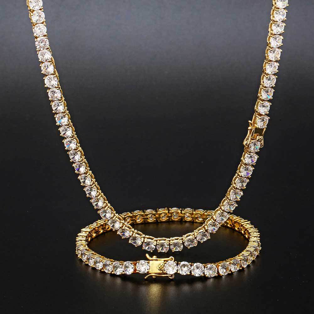 3-6 mm Round CZ Tennis Copper Necklace or Bracelet - CHA003 product image