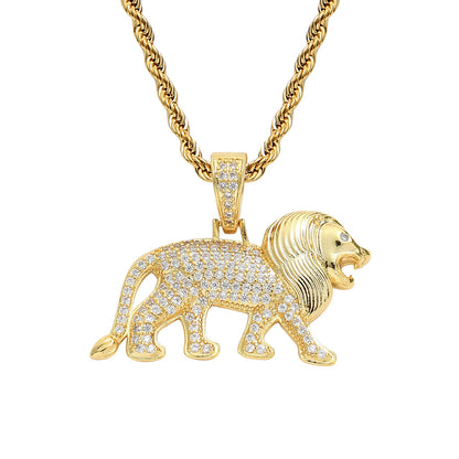 Hip Hop Fang Copper Pendant Necklace for Men and Women