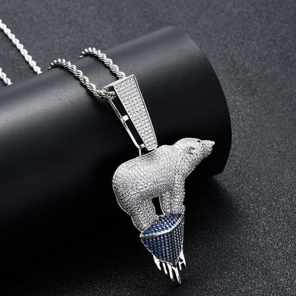 Hip Hop Fashion Cubic Zirconia Pendant Necklace for Men and Women
