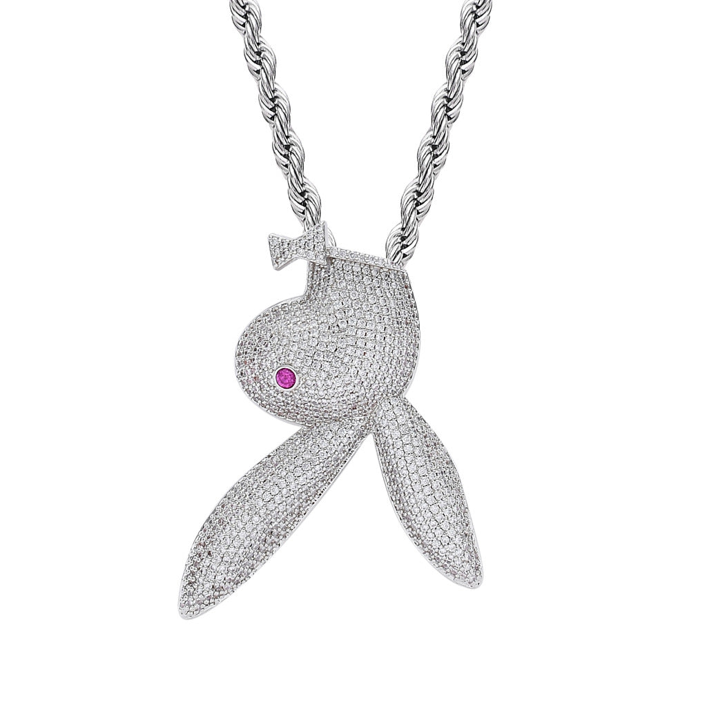 Hip Hop Diamond Shape Cuban Link Cubic Zirconia Necklace for Men and Women