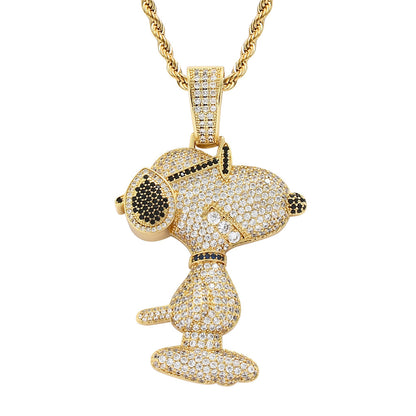 Hip Hop Fashion Cubic Zirconia Pendant Necklace for Men and Women