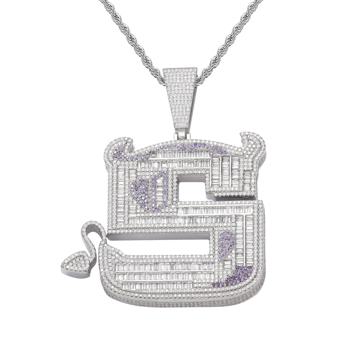 Hip Hop Letter Copper Pendant Necklace product image