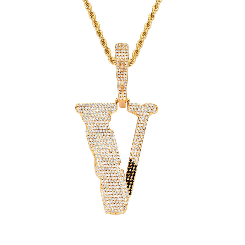 Hip Hop Fashion Cubic Zirconia Pendant Necklace for Men and Women
