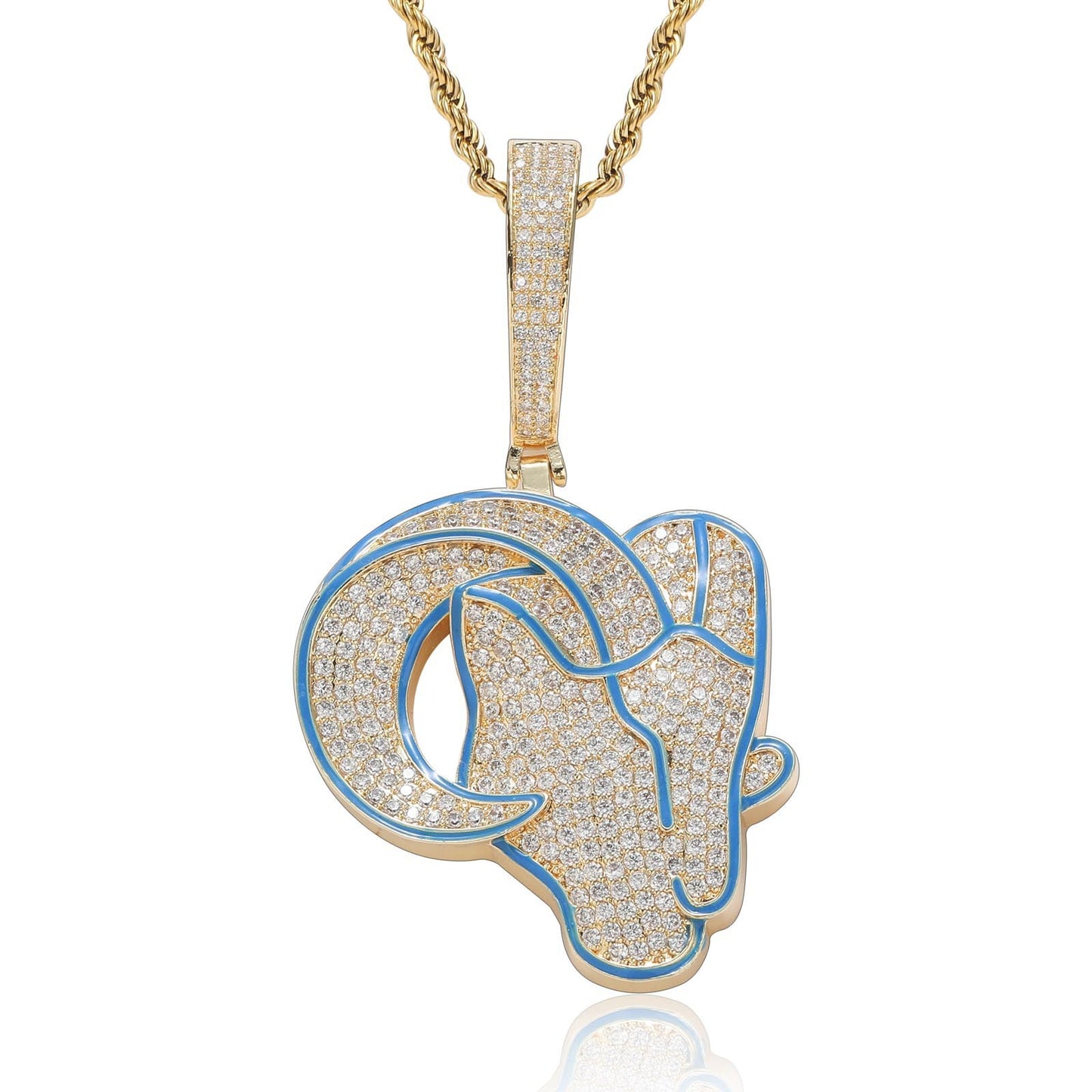 Hip Hop Fashion Cubic Zirconia Pendant Necklace for Men and Women