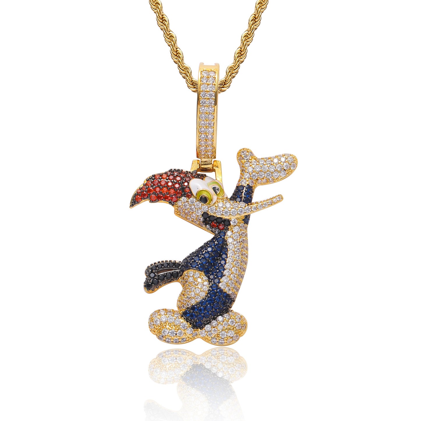 Hip Hop Fashion Cubic Zirconia Pendant Necklace for Men and Women