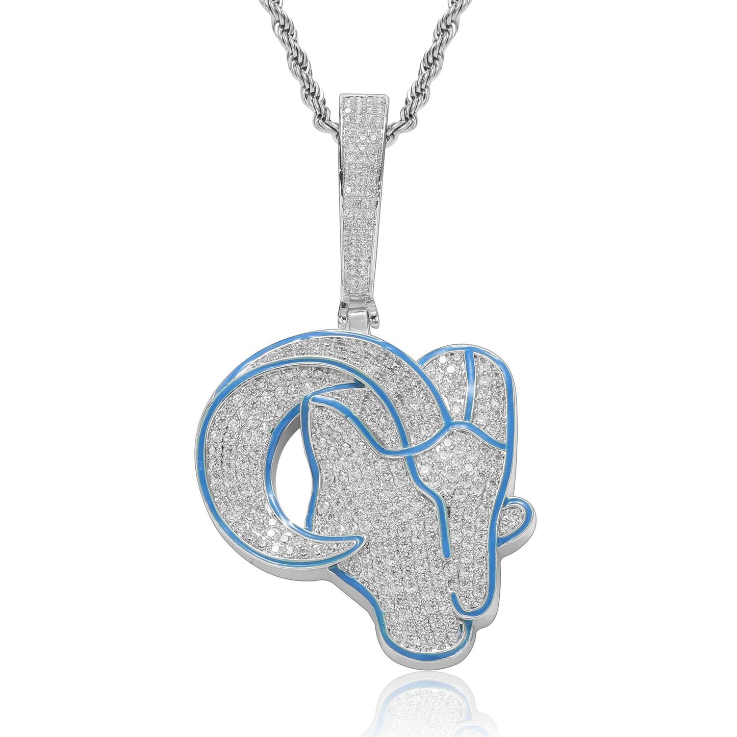 Hip Hop Fashion Cubic Zirconia Pendant Necklace for Men and Women