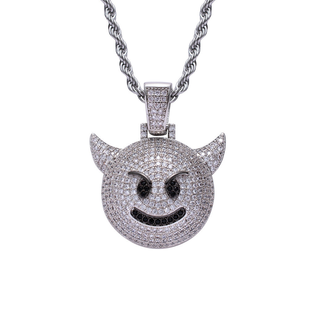 Hip Hop Fashion Cubic Zirconia Pendant Necklace for Men and Women