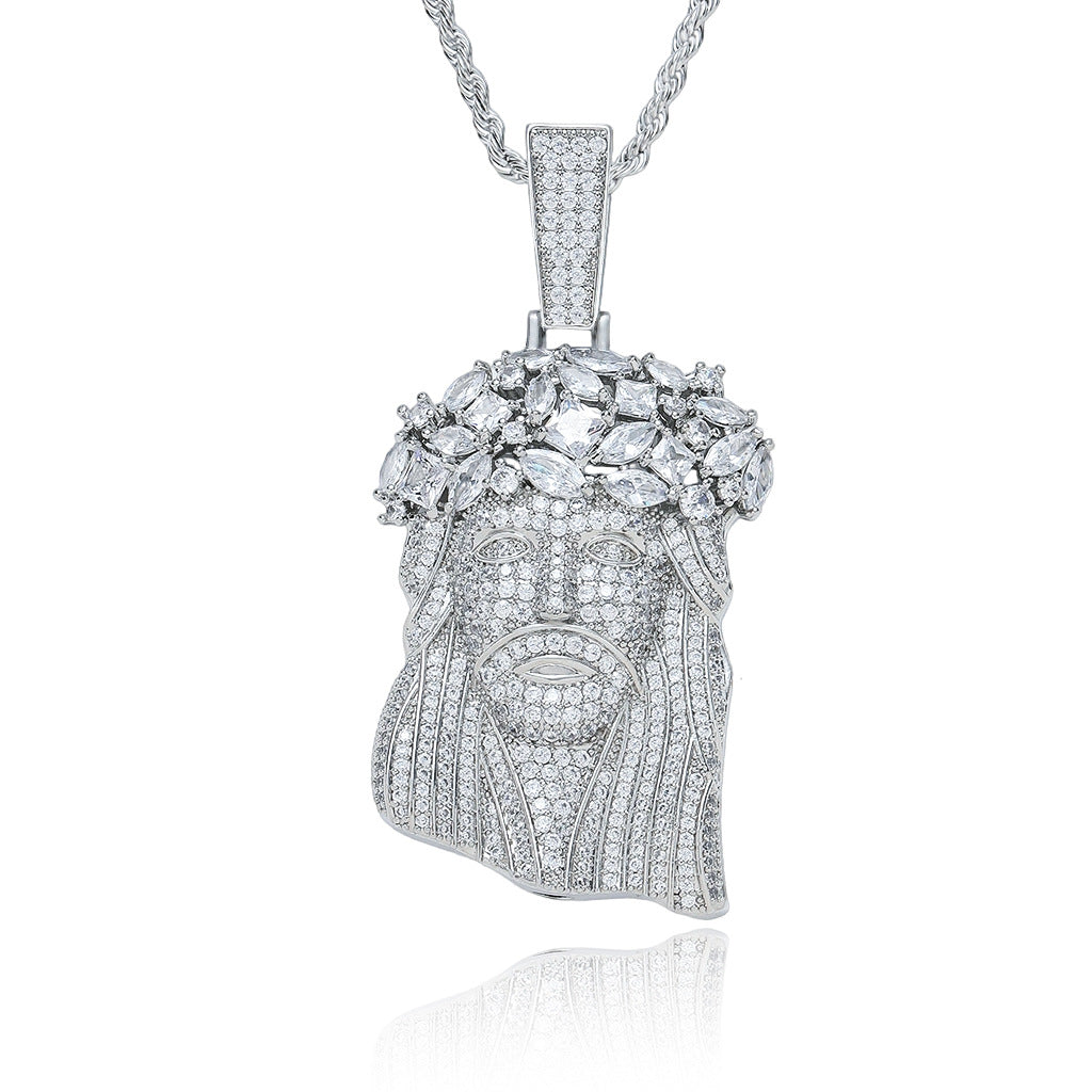 Hip Hop Vintage Fashion Cubic Zirconia Pendant Necklace for Men and Women