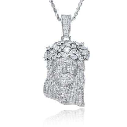 Hip Hop Vintage Fashion Cubic Zirconia Pendant Necklace for Men and Women
