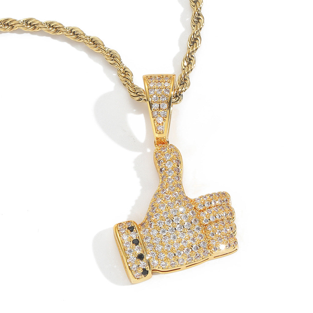 Fashion Cubic Zirconia Pendant Necklace for Men and Women
