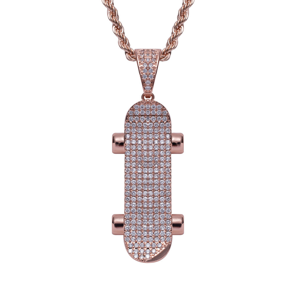 Hip Hop Dog Cubic Zirconia Pendant Necklace for Men and Women