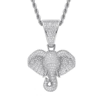 Hip Hop Bear Copper Pendant Necklace for Men and Women