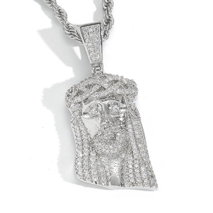 Hip Hop Vintage Fashion Cubic Zirconia Pendant Necklace for Men and Women