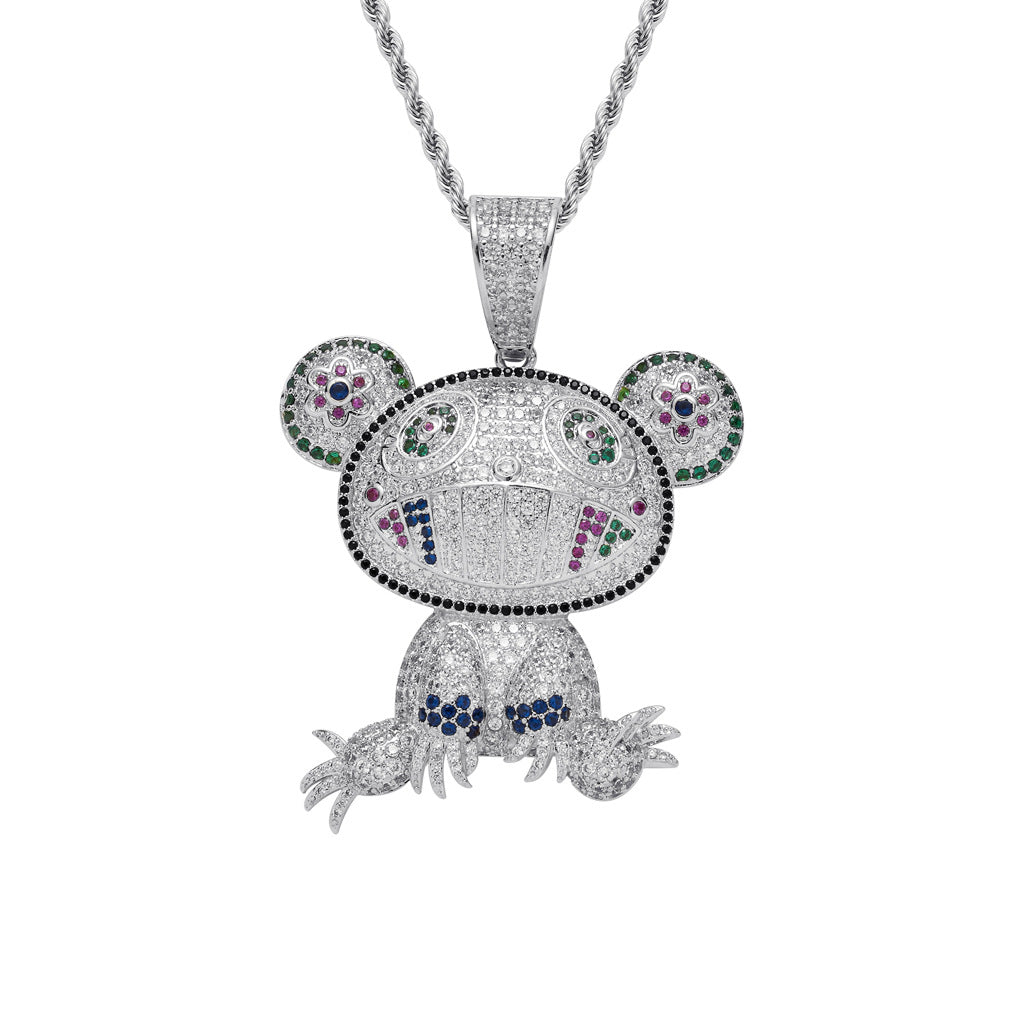 Hip Hop Fashion Cubic Zirconia Pendant Necklace for Men and Women