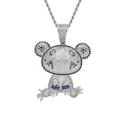 Hip Hop Fashion Cubic Zirconia Pendant Necklace for Men and Women