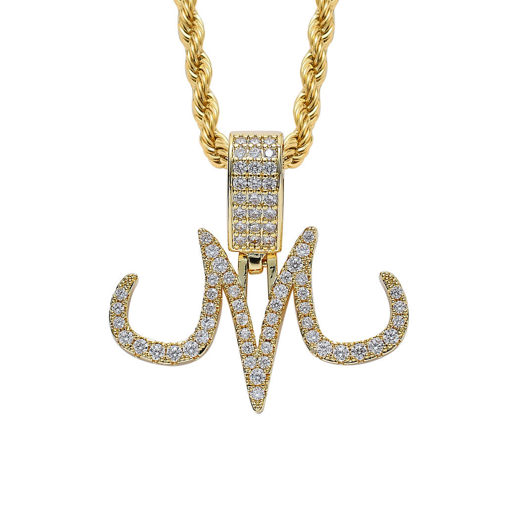 Punk Fang Cubic Zirconia Pendant Necklace for Men and Women