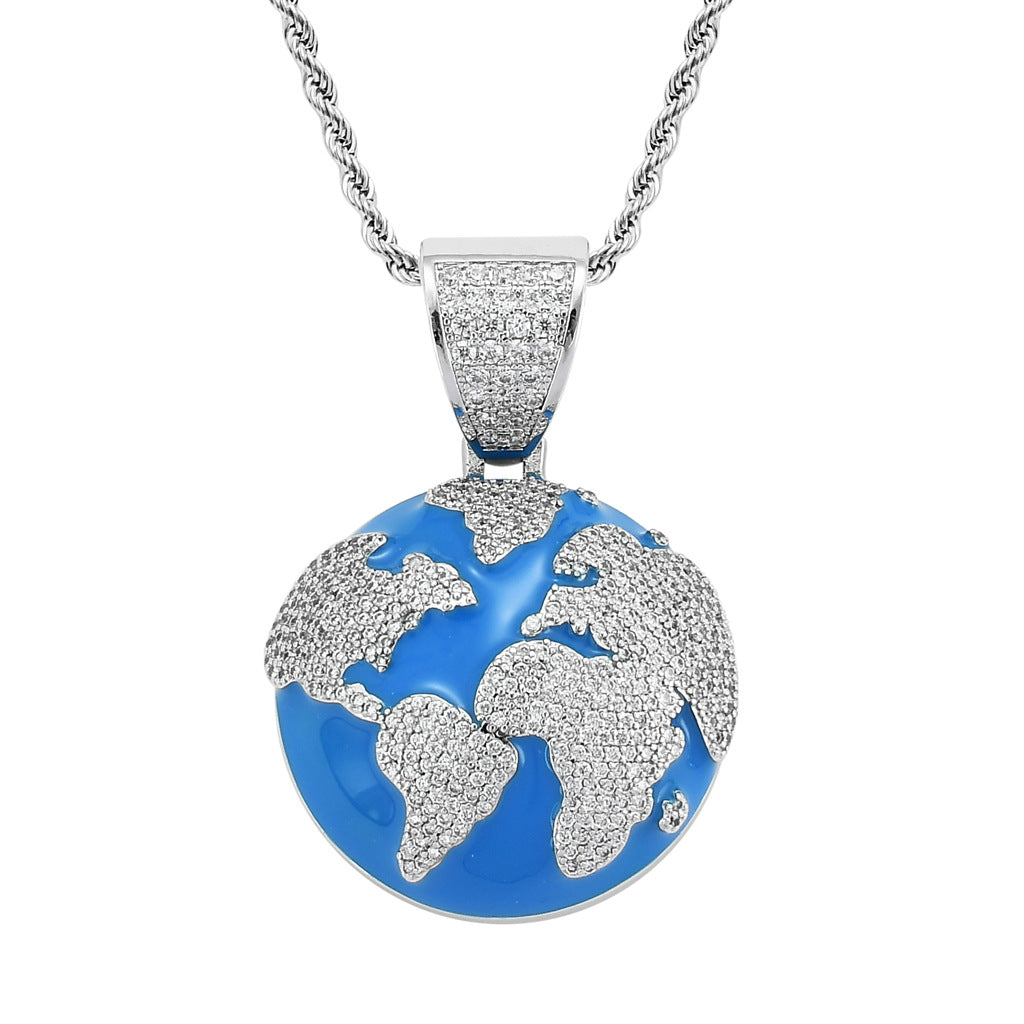 Hip Hop Fashion Cubic Zirconia Pendant Necklace for Men and Women