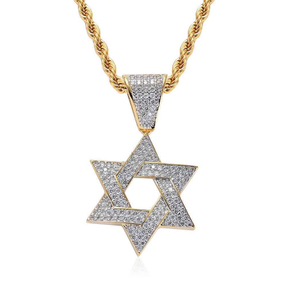 Hip Hop Minimalist Fashion Copper Pendant Necklace for Men and Women