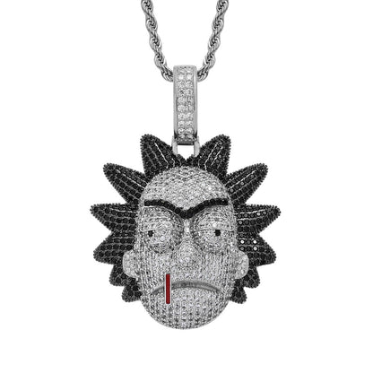 Hip Hop Fashion Cubic Zirconia Pendant Necklace for Men and Women