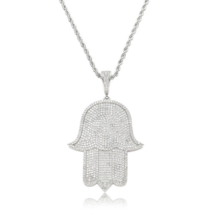 Hip Hop Fashion Cubic Zirconia Pendant Necklace for Men and Women
