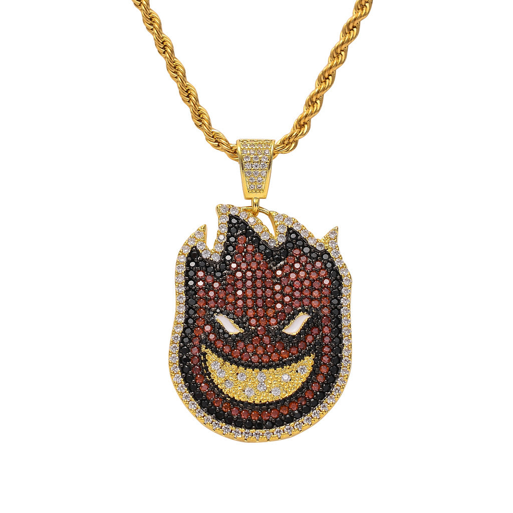 Hip Hop Vintage Fashion Copper Pendant Necklace for Men and Women