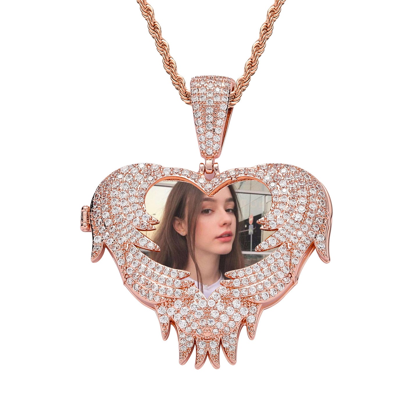 Hip Hop Diamond Shape Cuban Link Cubic Zirconia Necklace for Men and Women