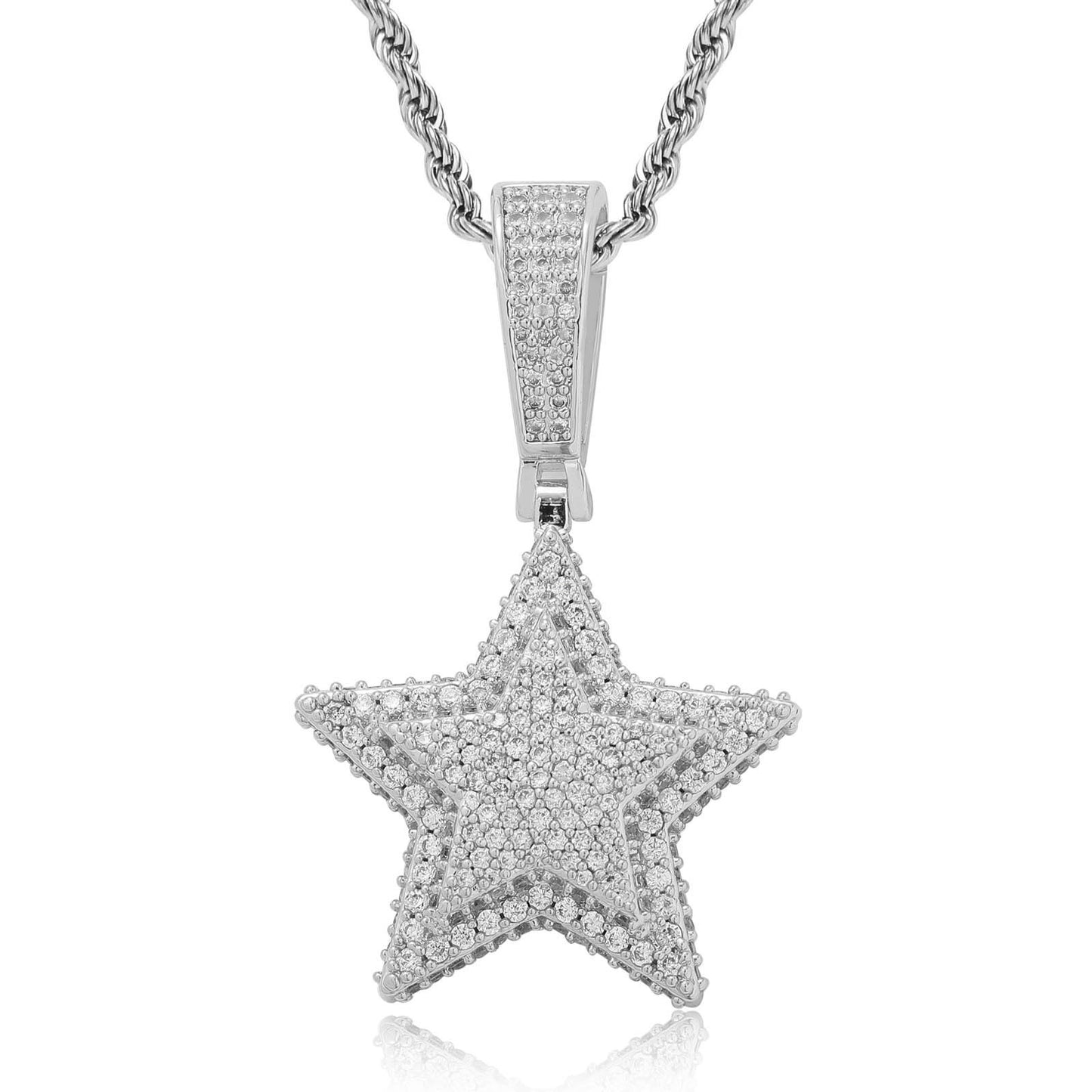 Hip Hop Star Copper Pendant Necklace for Men and Women