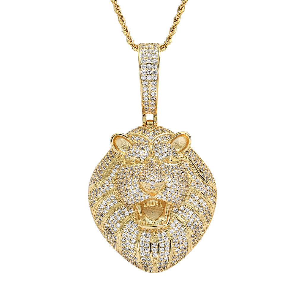 Hip Hop Fashion Cubic Zirconia Pendant Necklace for Men and Women