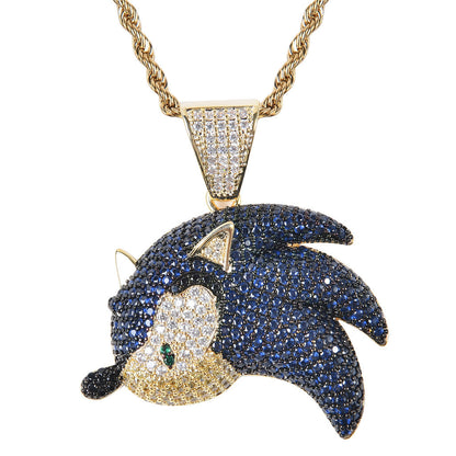 Hip Hop Fashion Cubic Zirconia Pendant Necklace for Men and Women