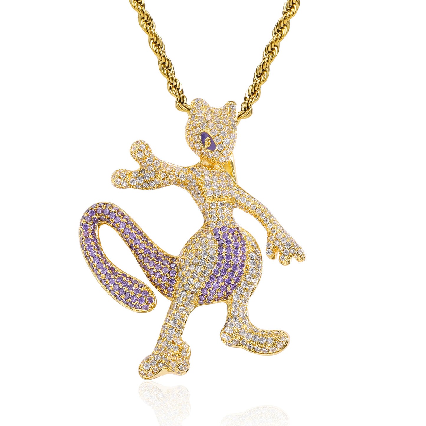 Hip Hop Diamond Shape Cuban Link Cubic Zirconia Necklace for Men and Women