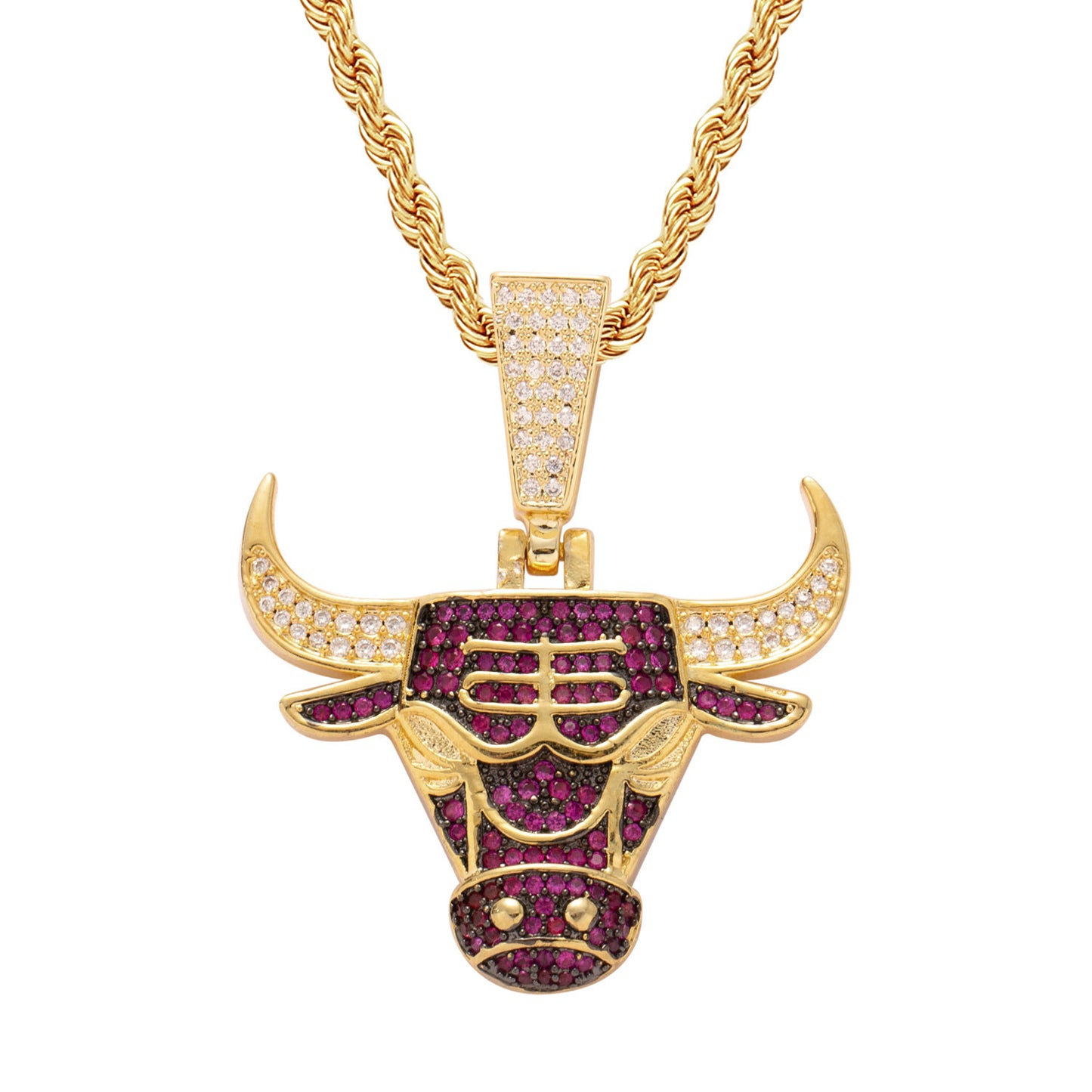 Hip Hop Fashion Cubic Zirconia Pendant Necklace for Men and Women