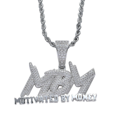 Hip Hop Minimalist Letter Copper Pendant Necklace for Men and Women