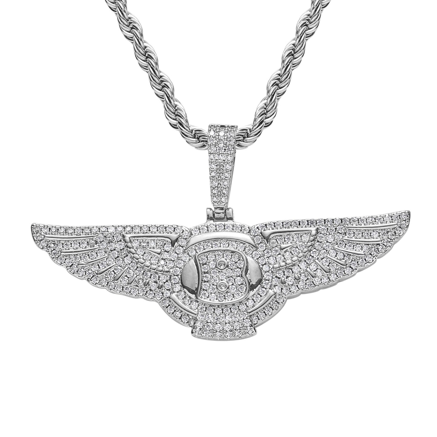 Hip Hop Fashion Cubic Zirconia Pendant Necklace for Men and Women