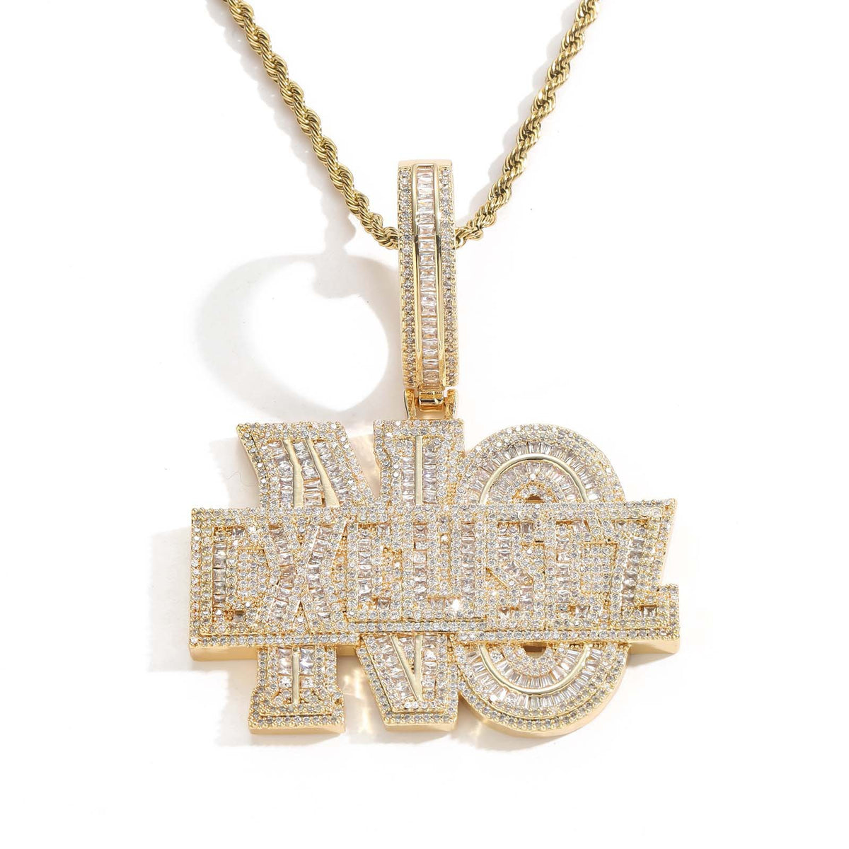 Hip Hop Letter Cubic Zirconia Pendant Necklace for Men and Women product image