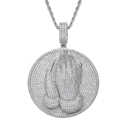 Hip Hop Fashion Cubic Zirconia Pendant Necklace for Men and Women