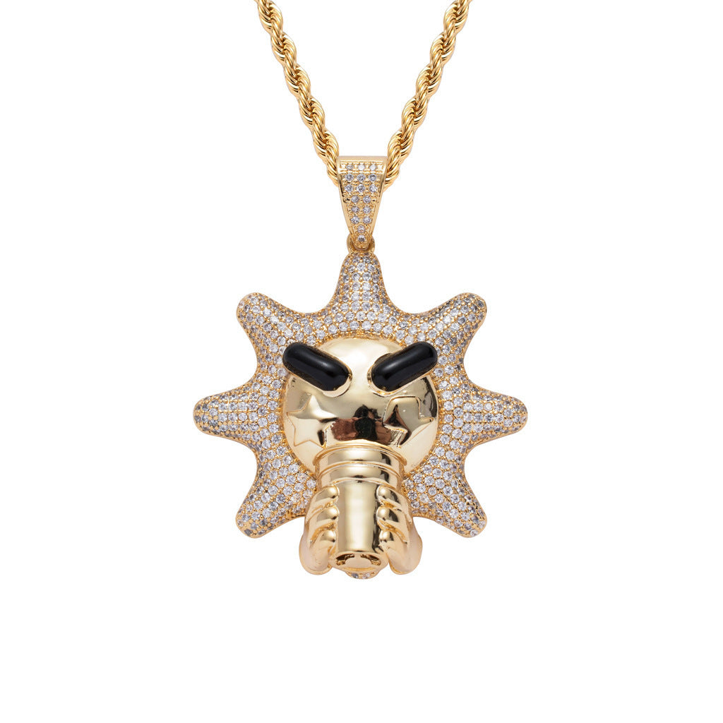 Hip Hop Fashion Copper Pendant Necklace for Men and Women